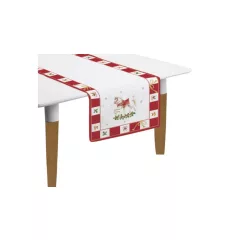   Asztali futó 45x140cm, 2 db-os, 100% pamut, Christmas Tale – Easy Life-Nuova