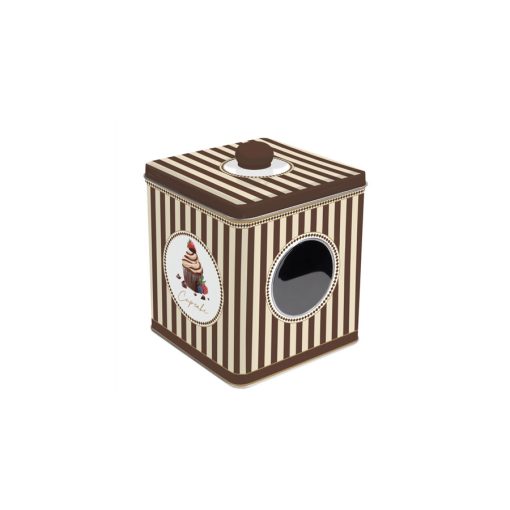 Ablakos fémdoboz 13x13x14,5cm, Sweet Moments – Easy Life-Nuova