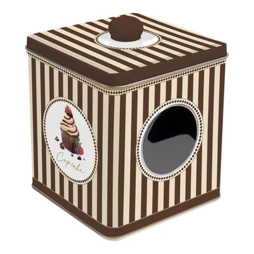 Ablakos fémdoboz 13x13x14,5cm, Sweet Moments – Easy Life-Nuova