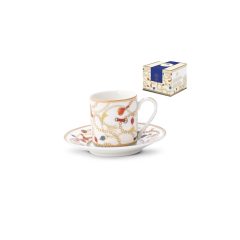   Porcelán eszpresszócsésze+alj 80ml 2 személyes dobozban, Cheval – Pozzi Milano