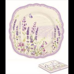 Porcelán desszerttányér 20cm, dobozban, Lavender Field