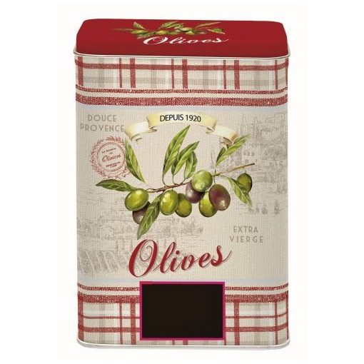 Konyhai fémdoboz 12,5x9x17,5cm, Olives