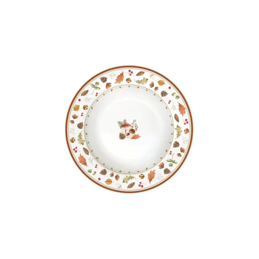Porcelán mélytányér 21,5cm, Autumn Breeze – Easy Life-Nuova