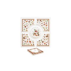   Porcelán kínálótálca 25x25cm, dobozban, Autumn Breeze – Easy Life-Nuova