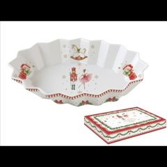   Easy Life-Nuova Porcelán ováltálca 27x17x4,5cm, dobozban, Magie de Noel