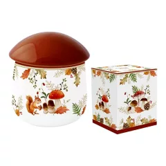   Porcelán konyhai tároló gombaformájú,11x15cm, dobozban, Autumn Breeze – Easy Life-Nuova