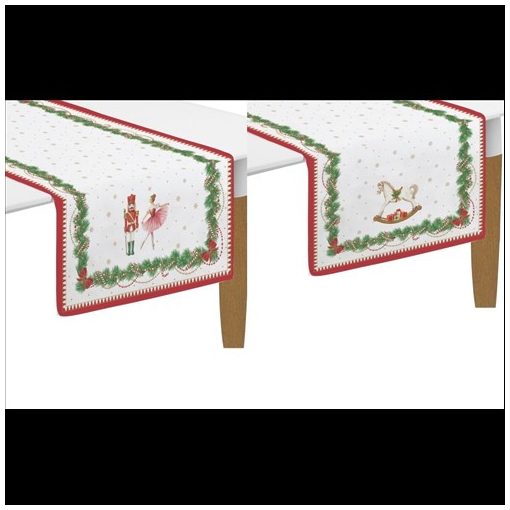 Easy Life-Nuova Asztali futó 45x140cm, 2 db-os, 100% pamut, Magie de Noel