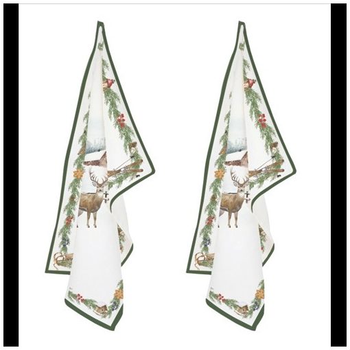 Easy Life-Nuova Konyharuhaszett 2 db-os 50x70cm, 100% pamut, White Forest