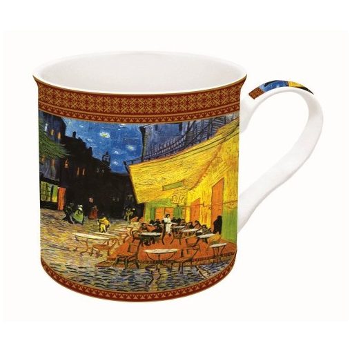 Porcelánbögre dobozban, 300ml, Van Gogh: Kávéház éjjel