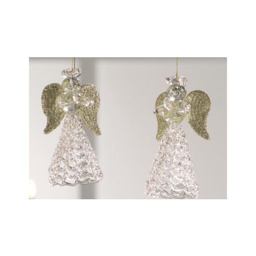 Üvegangyal függődísz 6cm, 4 db-os szett – Mascagni Casa