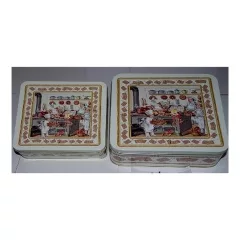   Konyhai fémdoboz szett,2 db-os, 187x187x72mm/150x150x75mm, Backstube – Gawol