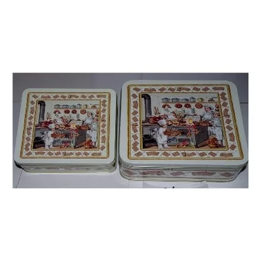 Konyhai fémdoboz szett,2 db-os, 187x187x72mm/150x150x75mm, Backstube – Gawol