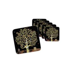   Parafa poháralátét 10x10cm,6db-os, Klimt: Életfa – Carmani