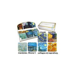   Parafa poháralátét 10x10cm, Van Gogh:Kávéház éjjel – Carmani