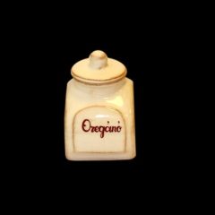   Kis fűszertartó antikolt, kerámia, kézzel festett-7,5x8,5x11,5cm