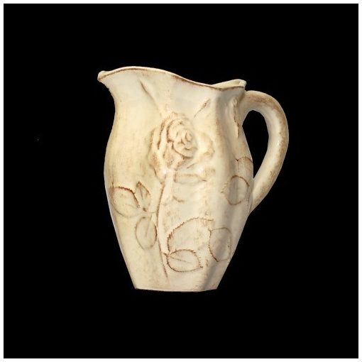Antik rózsás kanna, kerámia, kézzel festett-1,5liter