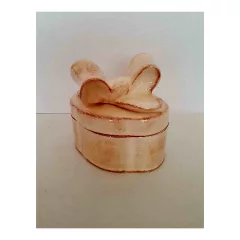   Romantik natúr doboz ovál, kerámia, kézzel festett-15,5x11,5x15cm – Vanilia Kerámia