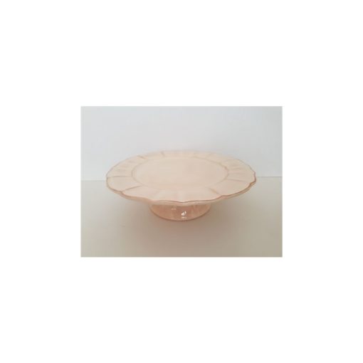 Romantik antikolt tortatál, natúr, kerámia, kézzel festett-dia28,5x9cm – Vanilia Kerámia