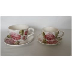   Domború mintás teásalj, virágos bordó, kerámia, kézzel festett-dia.17cm – Vanilia Kerámia