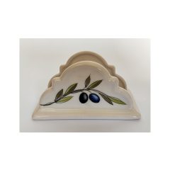  Violin olajbogyós szalvétatartó,15x7,8x7,8cm, kerámia, kézzel festett – Vanilia Kerámia