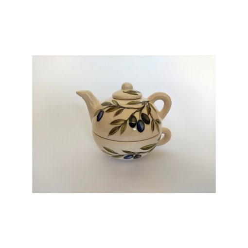 Violin olajbogyós egyszemélyes teás,0,25l, kerámia, kézzel festett – Vanilia Kerámia