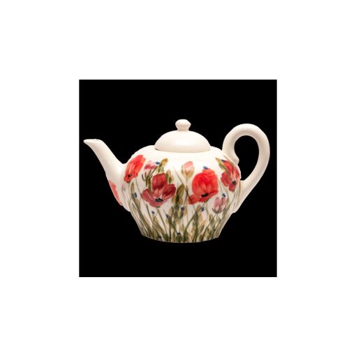 Tele virágos kanna, pipacs, 1,5 liter, kerámia, kézzel festett – Vanilia Kerámia