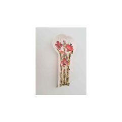   Tele virágos fakanáltartó fekvő, pipacs, kerámia, kézzel festett-12,5x25x3cm – Vanilia Kerámia