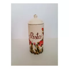   Tele virágos tésztatartó, pipacs, kerámia, kézzel festett-dia10,5x26cm – Vanilia Kerámia