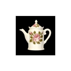   Romantik rózsás kanna, kerámia, kézzel festett-1liter – Vanilia Kerámia