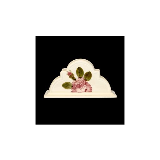 Romantik rózsás szalvétatartó, kerámia, kézzel festett-15x8x8cm – Vanilia Kerámia
