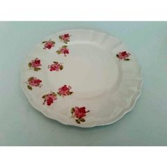   Violin rózsás lapostányér, kerámia, kézzel festett-dia:28x1,8cm