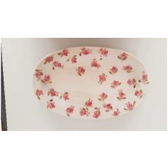   Violin rózsás ováltál, kicsi, kerámia, kézzel festett-31x21x3,5cm – Vanilia Kerámia