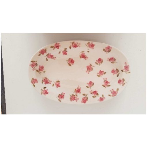 Violin rózsás ováltál, kicsi, kerámia, kézzel festett-31x21x3,5cm – Vanilia Kerámia