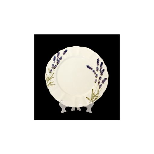 Violin levendulás lapostányér, kerámia, kézzel festett-dia28,5x1,8cm – Vanilia Kerámia