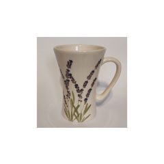   Violin Levendulás hosszú bögre, kerámia, kézzel festett-5dl – Vanilia Kerámia