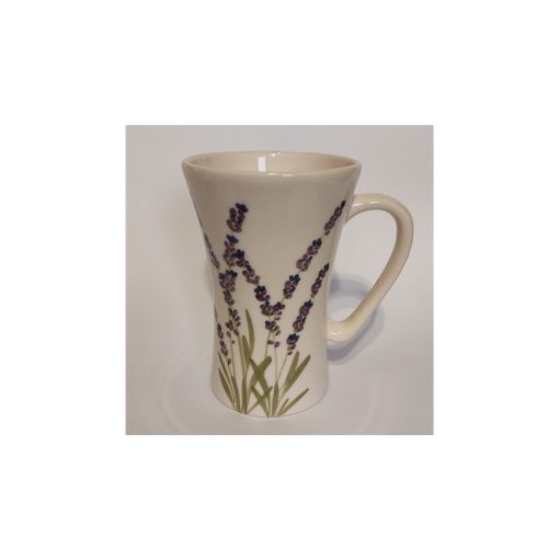 Violin Levendulás hosszú bögre, kerámia, kézzel festett-5dl – Vanilia Kerámia